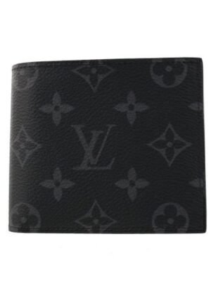 ルイヴィトン 二つ折り財布 モノグラム ECLIPSE ポルトフォイユ・マルコNM ブラック LOUIS VUITTON M62545