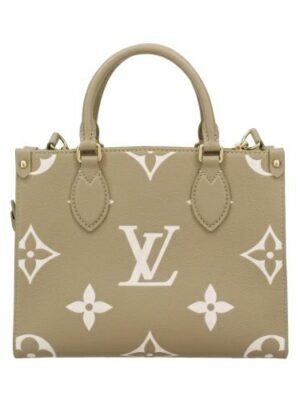 ルイヴィトン トートバッグ モノグラム アンプラント オンザゴー PM ベージュ LOUIS VUITTON M46647 カーキクレーム