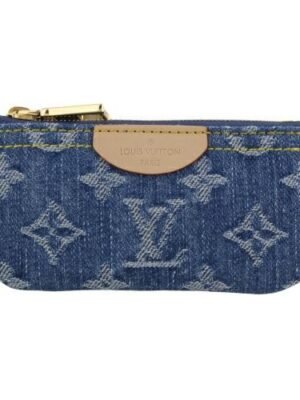 ルイヴィトン コインケース レディース ポシェット･クレ モノグラム･デニム ブルー LOUIS VUITTON M82961