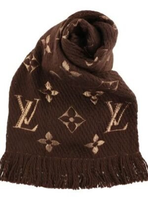 ルイヴィトン マフラー エシャルプ・ロゴマニアシャイン ブラウン LOUIS VUITTON M71383 マロン